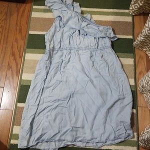 One shoulder ruffle dress